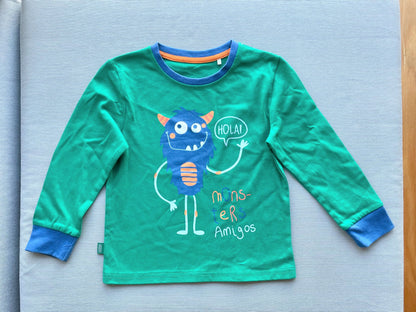 Buy 1 Get 1 ! Hola Happy Monster Boy And Girl Kids Ready To Wear Grey/Green