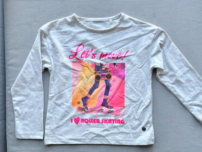 Buy 1 Get 1 ! Let's Move! I Love Roller Skating For Girl Ready To Wear White / Grey
